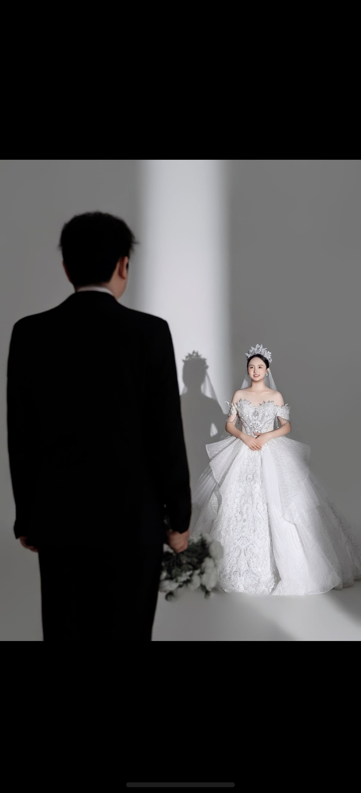 新娘与新郎婚纱照